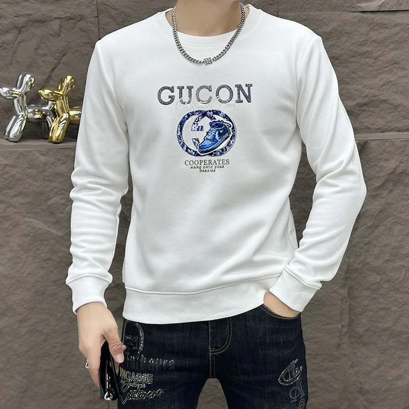 2026秋季爆款潮牌套头卫衣男款印花潮流百搭长袖男士休闲圆领上衣