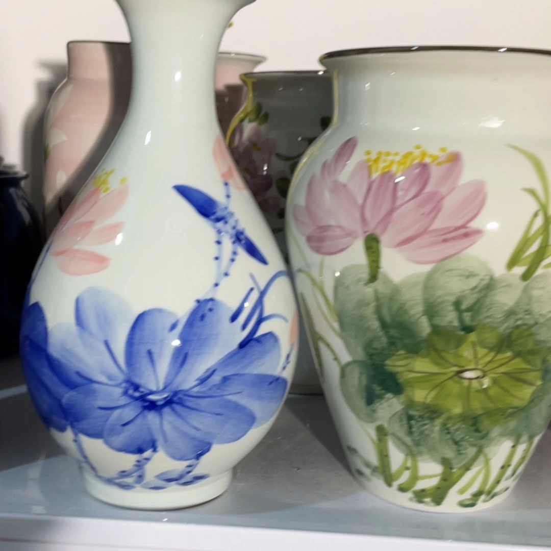 瓶景德镇手绘花瓶
