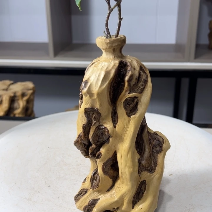 木石榴木榴疤花瓶摆件