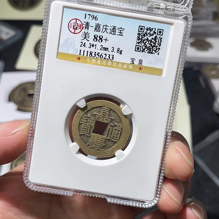铜大宝精选，嘉庆通宝评级尾号6233
