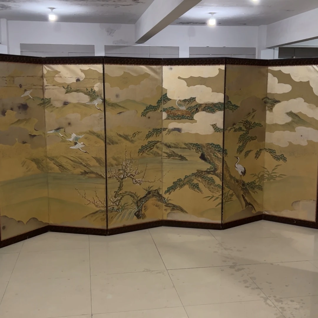 绘画屏风框画茶空间设计