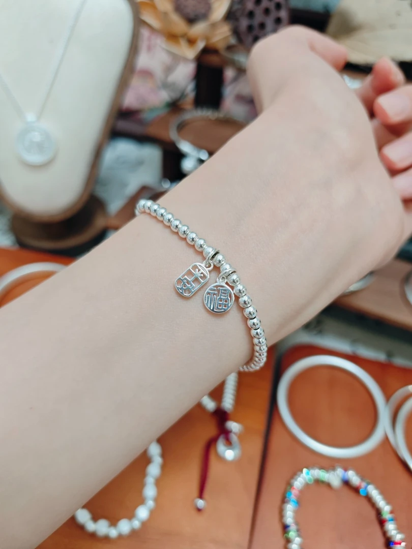 A606 999银手链纯银饰品