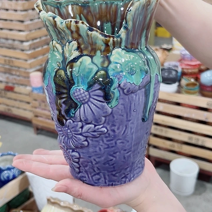 有孔.凑单10元陶瓷花盆发货！