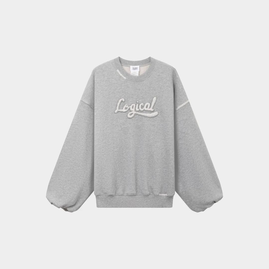 ANDAHALF 项小七 设计师品牌26早春新品圆领套头刺绣卫衣