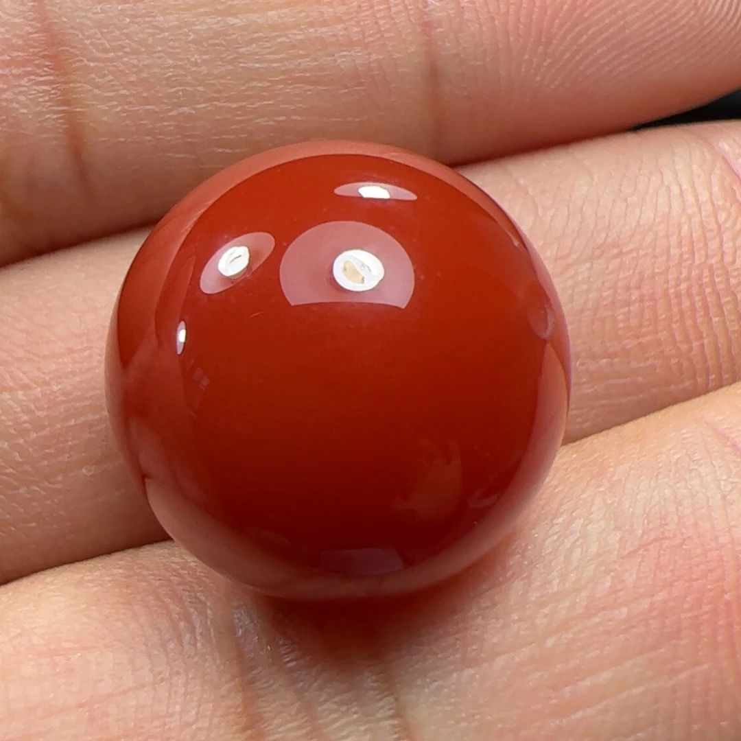 南红玛瑙珠子未镶嵌明*