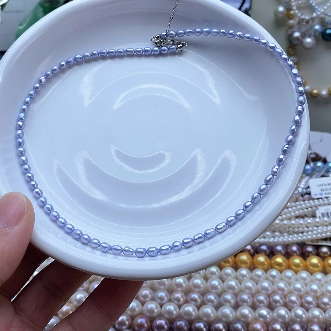 海水珍珠银S925镶嵌颈饰