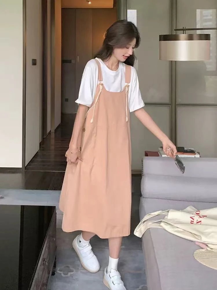 2025夏季针织连衣裙显瘦气质款式短袖时尚洋气休闲减龄中长款