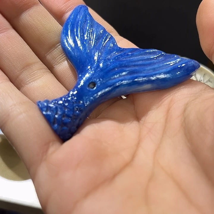 手工陶瓷鱼尾香插