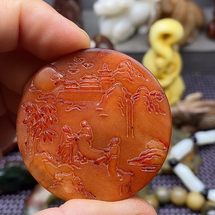 未镶嵌蛇纹石玉颈饰