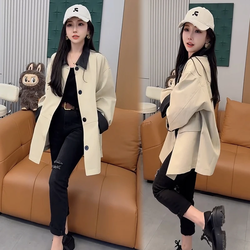 2025秋季新款时尚显瘦气质网红高档洋气女高级宽松大码风衣外套潮