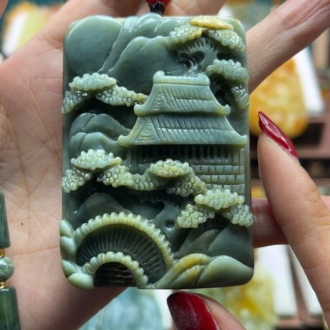 岫玉挂件未镶嵌挂件