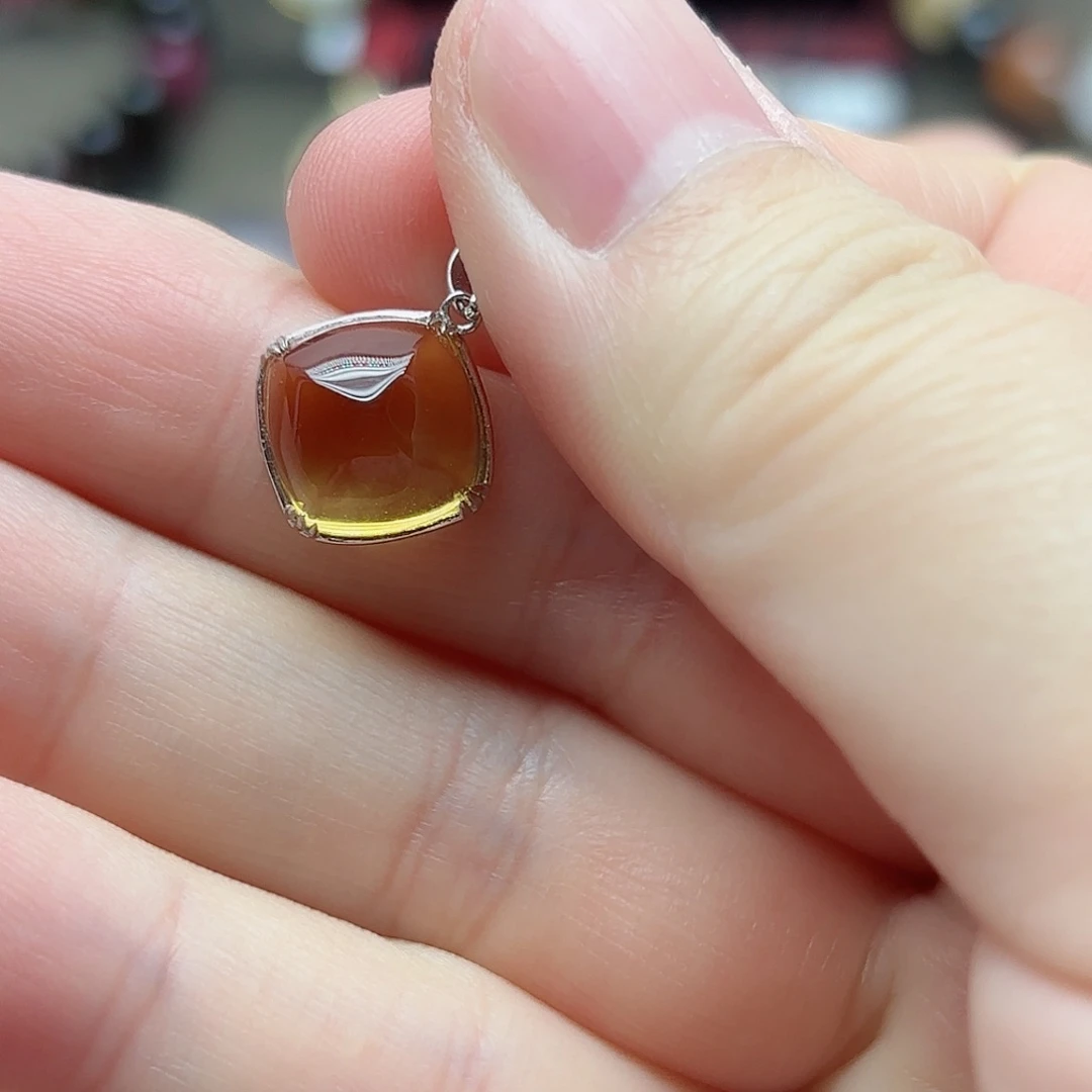 水晶水晶吊坠银S925镶嵌?**y