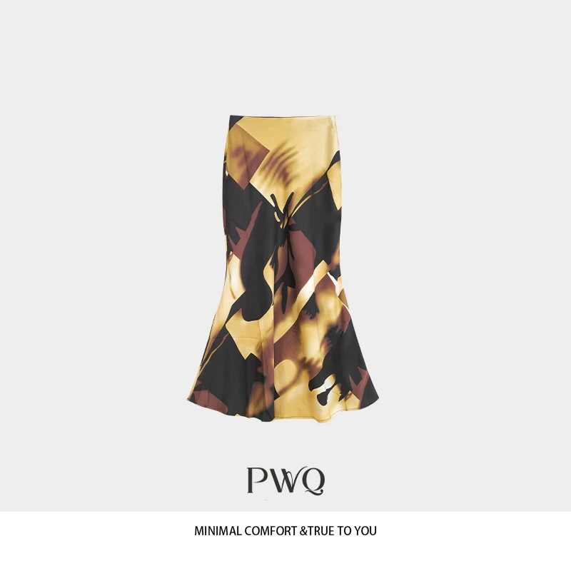 【流光剪影】半身裙高腰印花A字包臀裙SZCC-25515XS21