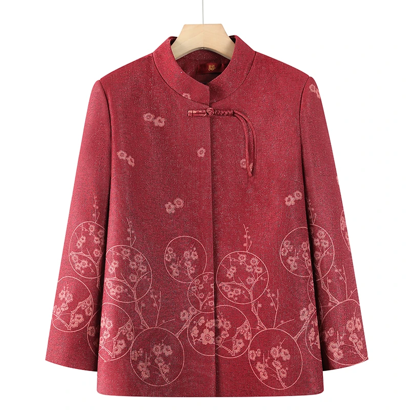 6271-中老年人妈妈春秋装外套新中式国风唐装上衣套装衣服【亚】