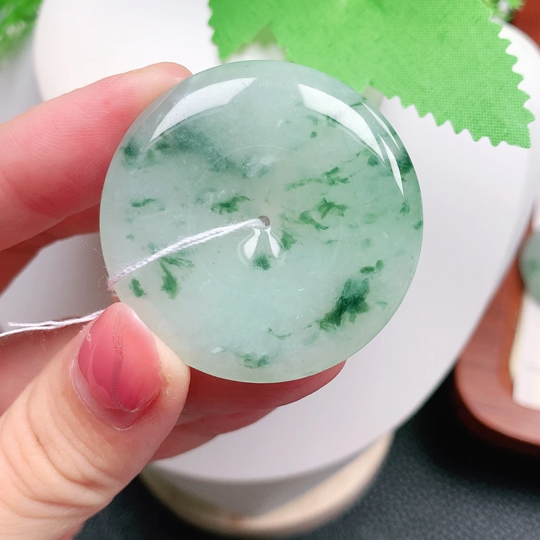 翡翠未镶嵌颈饰平安40-6.5