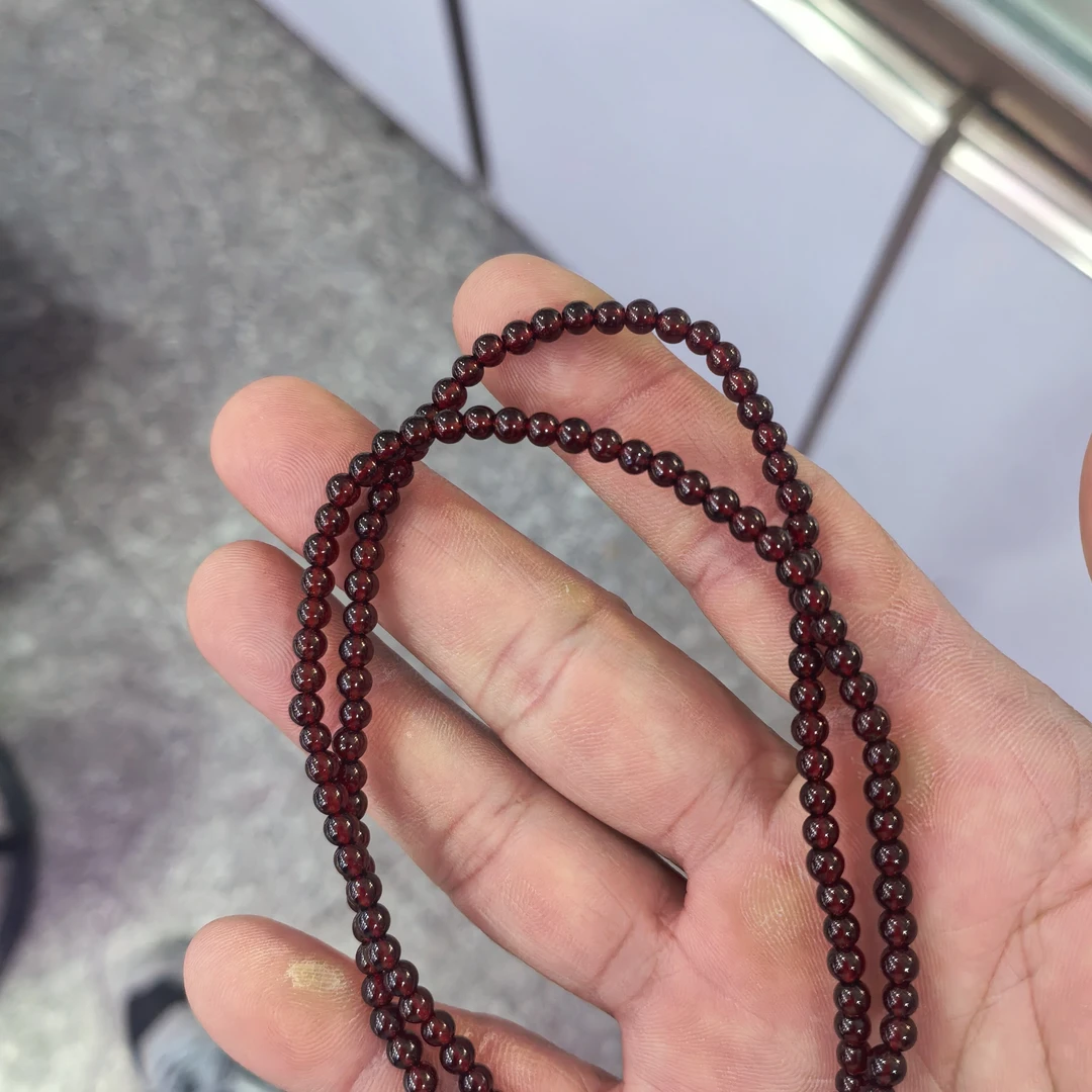 精品酒红石榴石手链 多样性拍一发一