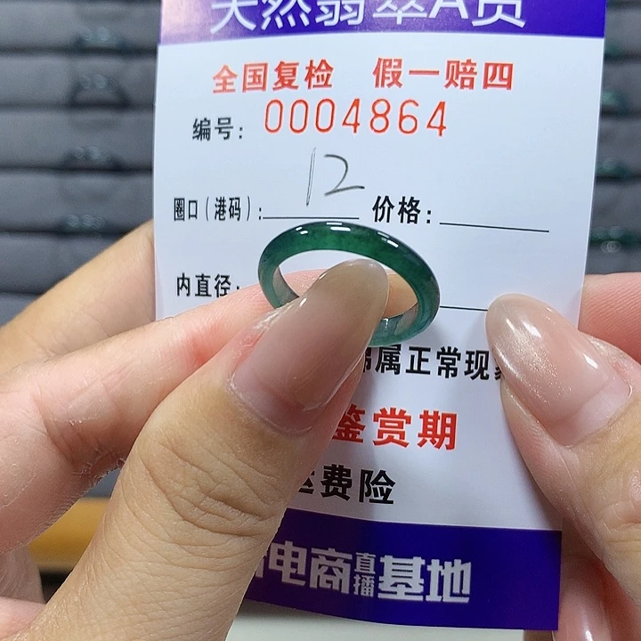 翡翠未镶嵌戒圈4864