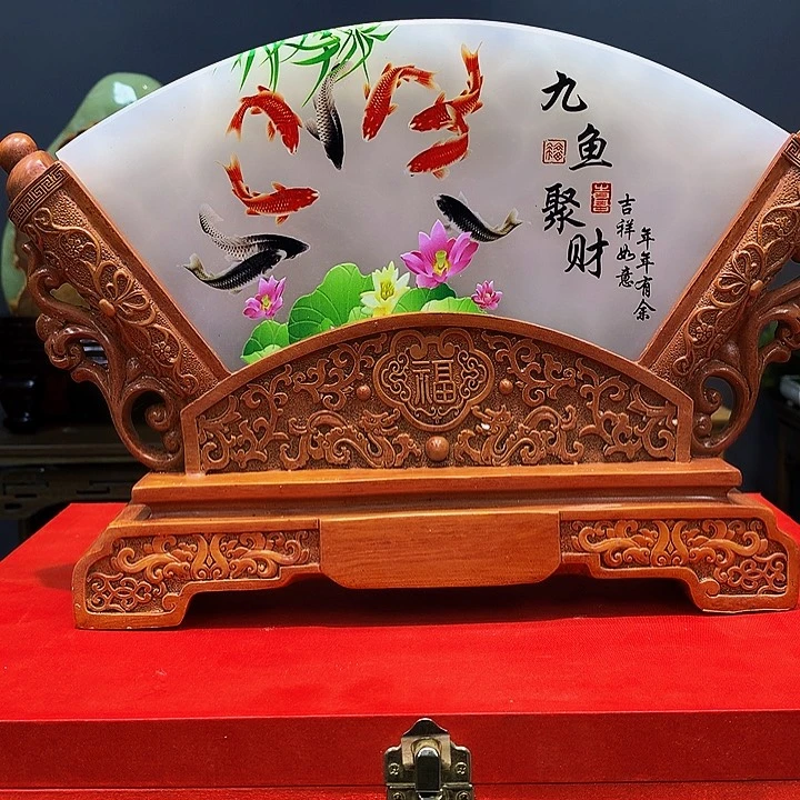 石材靠山摆件创意