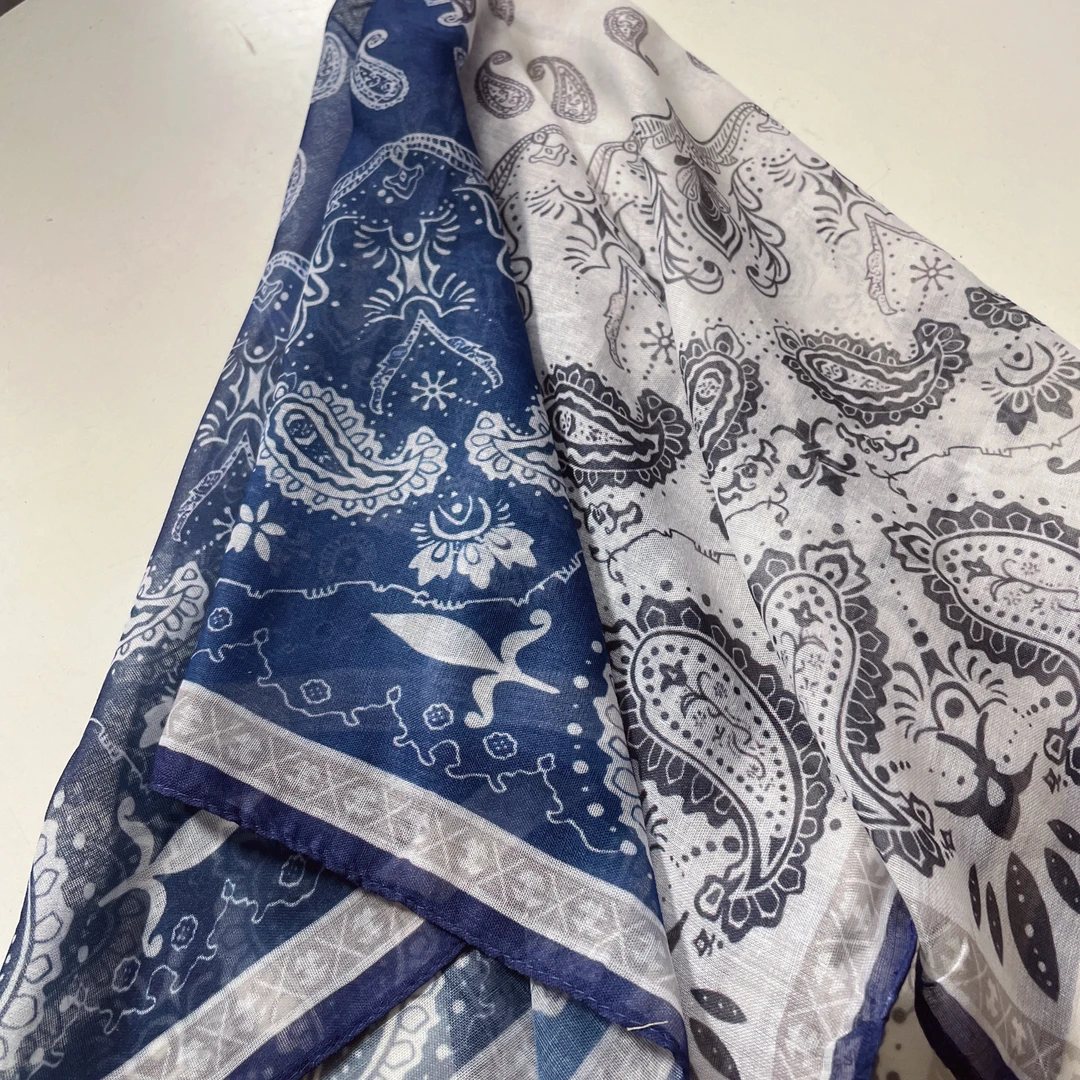 【70方巾-丝棉】25年新款复古百搭轻奢丝巾围巾气质方巾