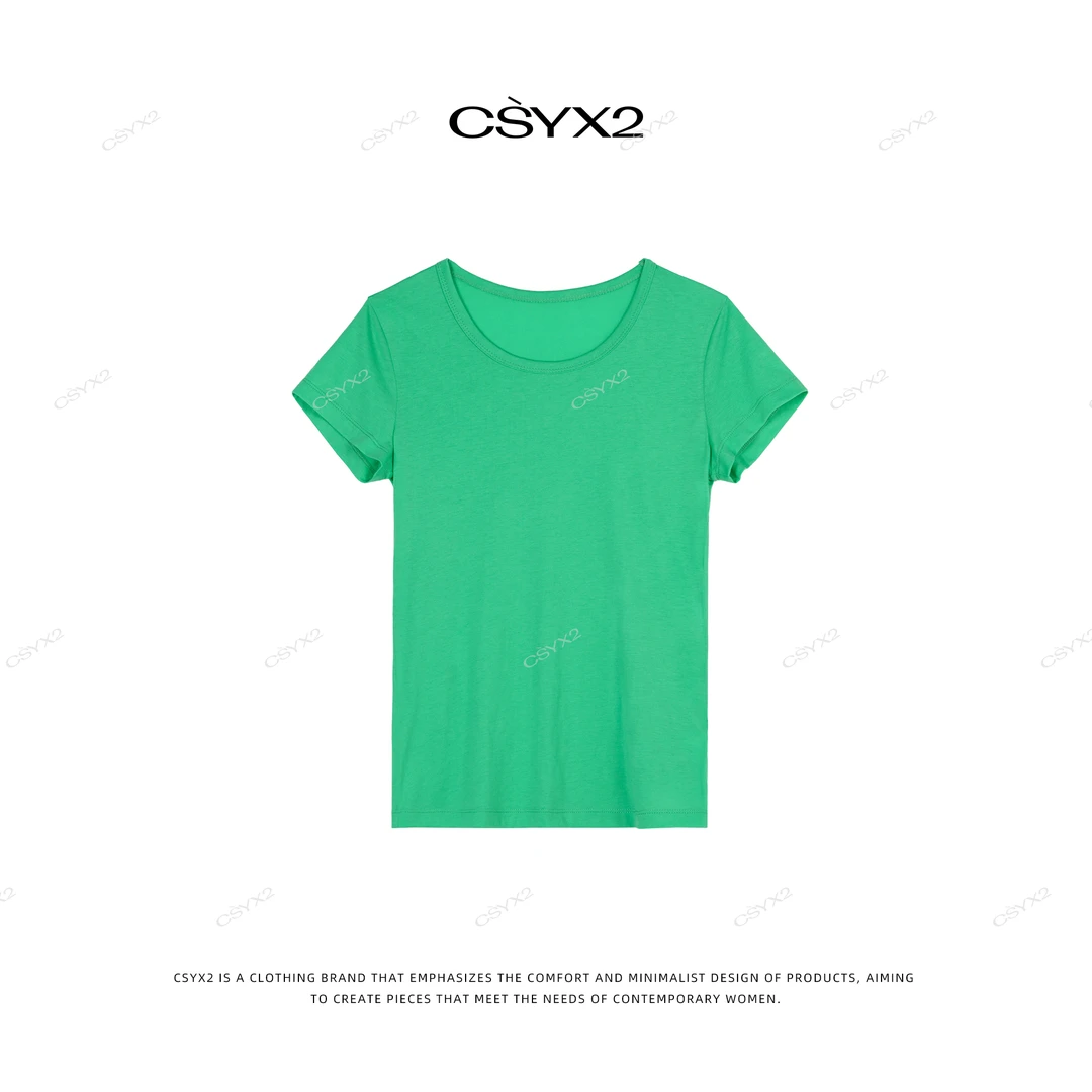 CsyX2-2025S/S纯棉简约百搭短袖T恤S10975