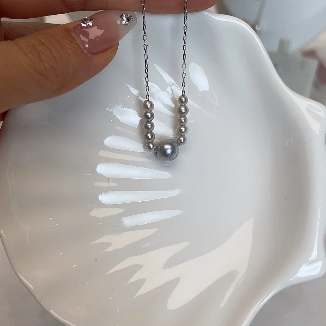海水珍珠项链银S925镶嵌