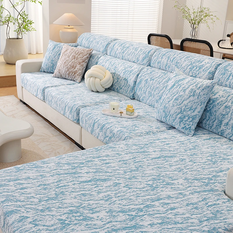 冰川厚冰丝夏天新款简约冰凉沙发笠沙发套罩万能通用型防滑弹力