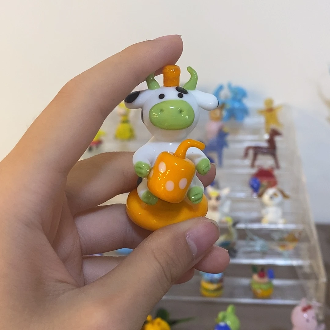 琉璃手工艺品旋转牛