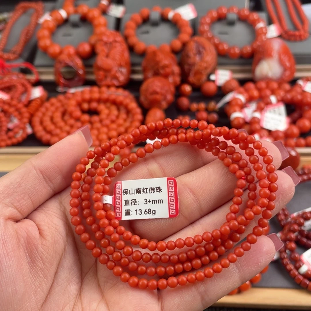未镶嵌手链南红玛瑙保山南红多圈