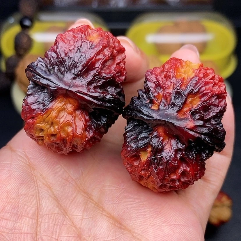 【闪购商品】文玩核桃把件42尺七彩麒麟元宝