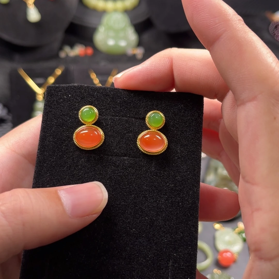 和田玉颈饰银S925镶嵌星**烂吊坠