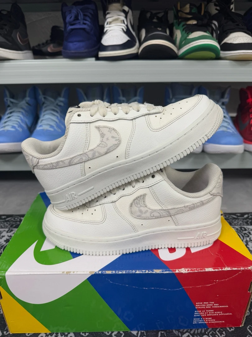 90新 maje 38码/af1ess纯白休闲鞋/二手正品/鞋帮一点点磨损