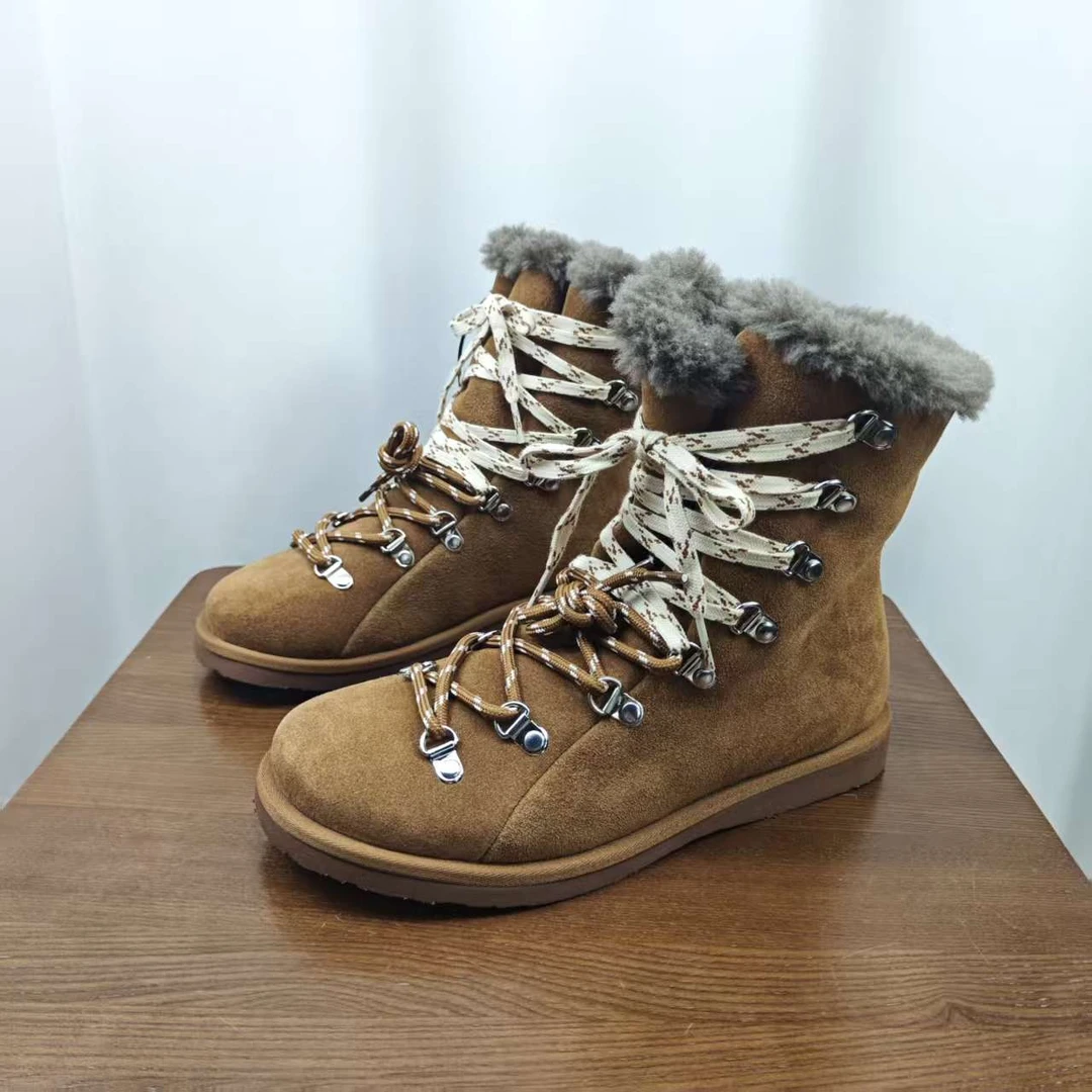 SGIRL TWTW韩版小众厚底雪地靴女2025冬季加绒短靴休闲保暖毛毛鞋