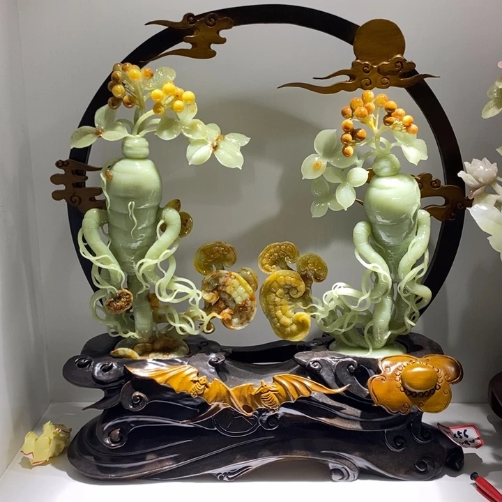 未镶嵌蛇纹石玉（覆膜）珠宝奇石