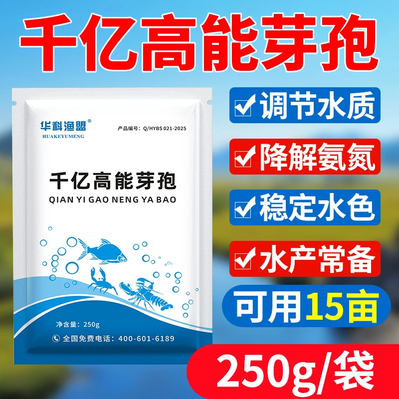 华科渔盟芽孢杆菌水产调水稳定净化氨氮亚盐芽孢杆菌水产专用