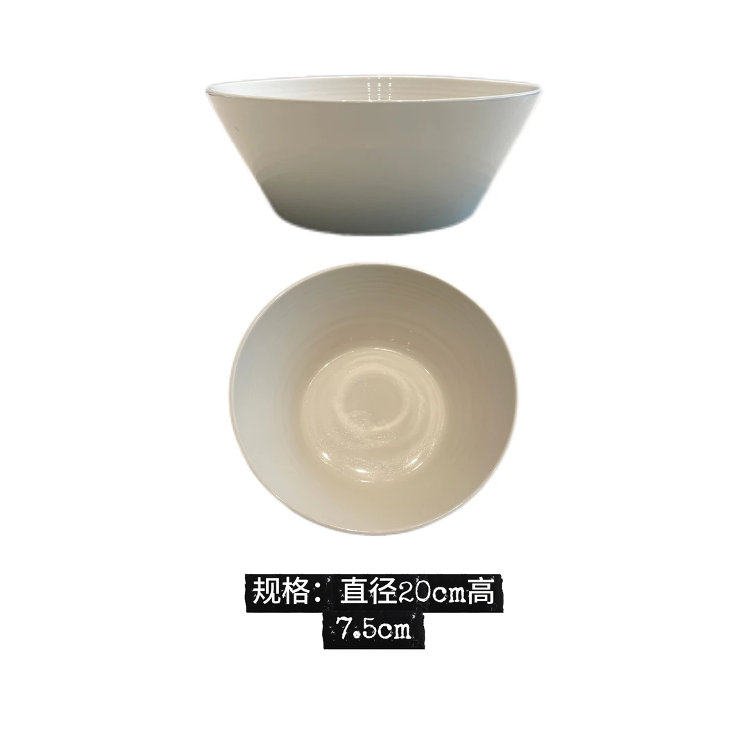 【简约餐具】陶瓷餐具家用新骨瓷欧式纯色大汤碗菜碗