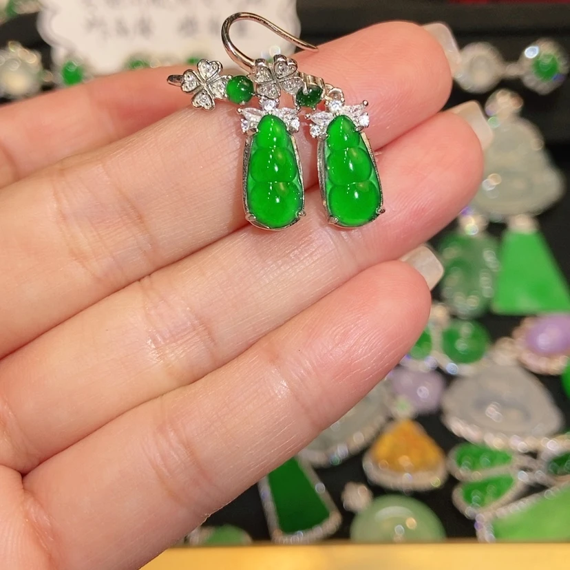 【闪购商品】翡翠未镶嵌耳饰天然翡翠