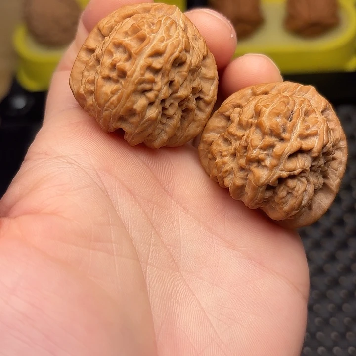 吊坠文玩核桃36全品三角白狮子头