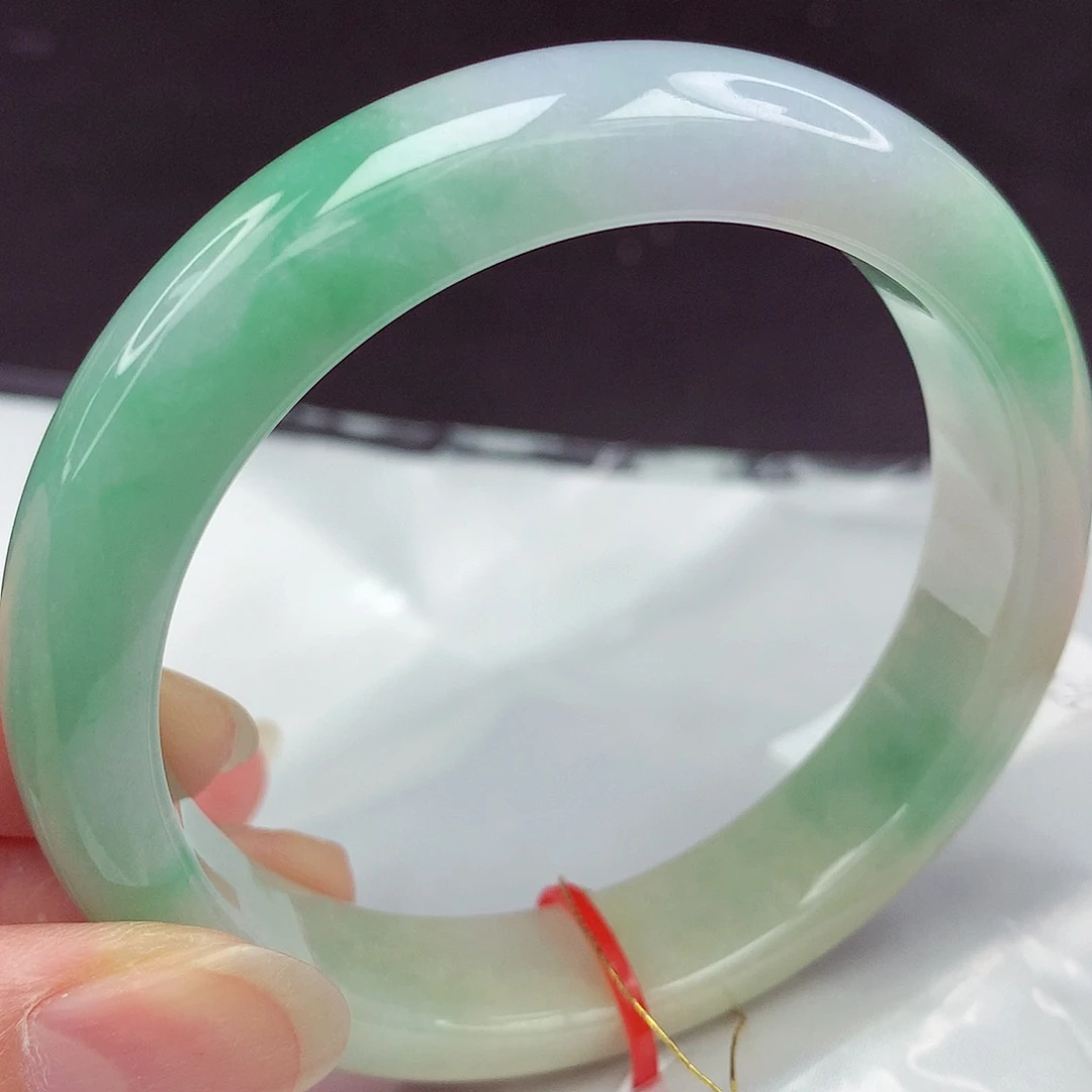 翡翠未镶嵌手镯58圈015