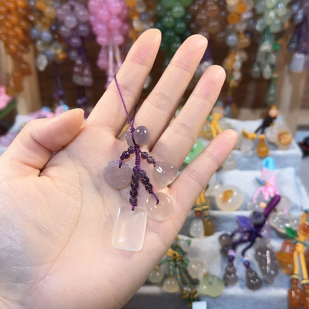 玛瑙/玉髓手机挂件未镶嵌