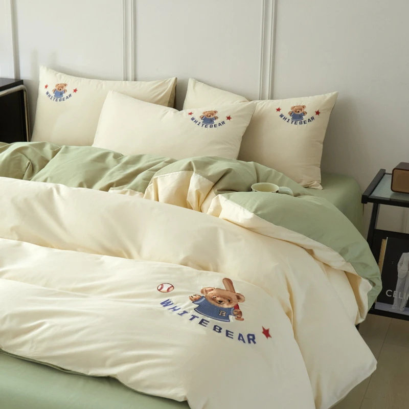 2025新款床上四件套卡通被套床单宿舍三件套床品套件床笠被罩可爱