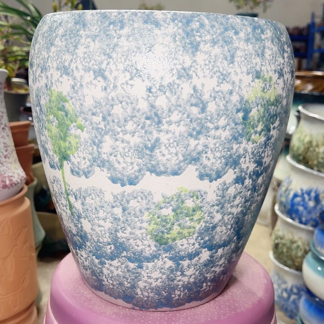 紫砂花盆高30口26