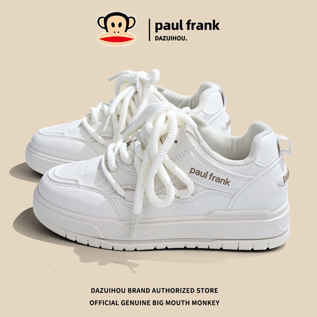 大嘴猴港风黑白简约时尚休闲秋季新款女鞋百搭原创厚底学生板鞋子