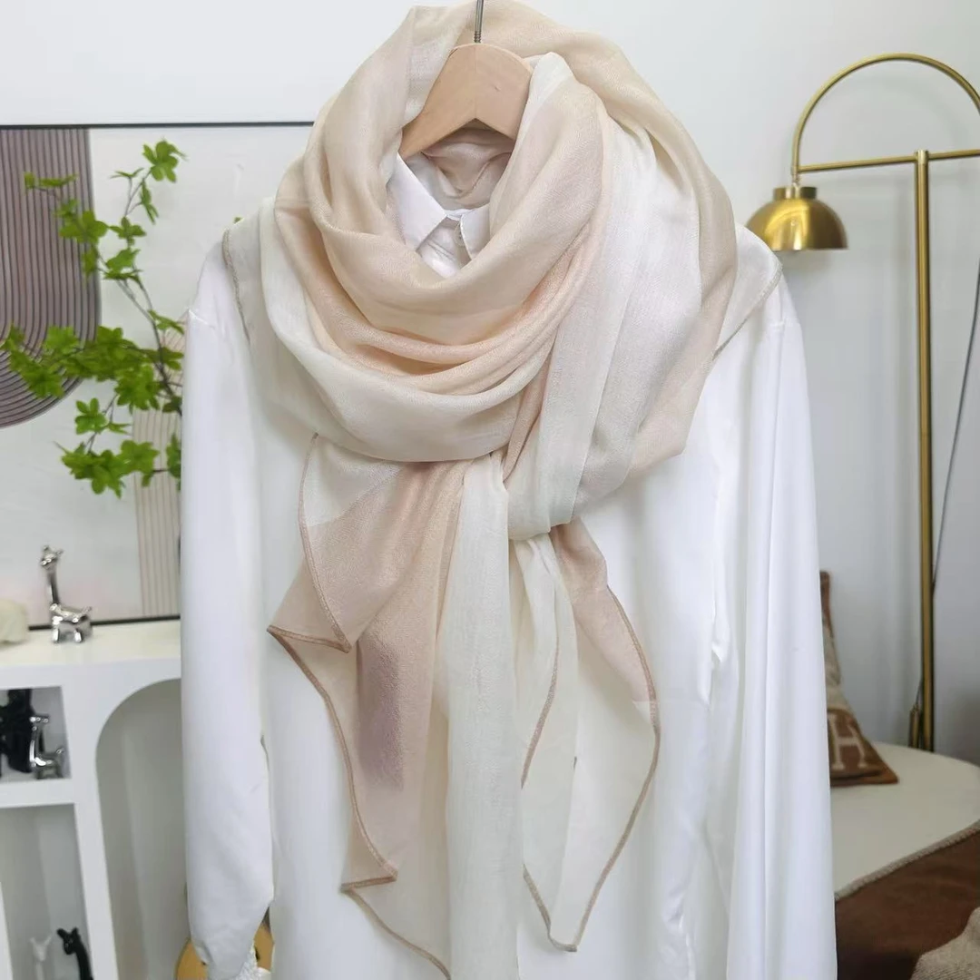 1美丽诺羊绒羊毛女士百搭时尚气质秋冬围巾代拍链接