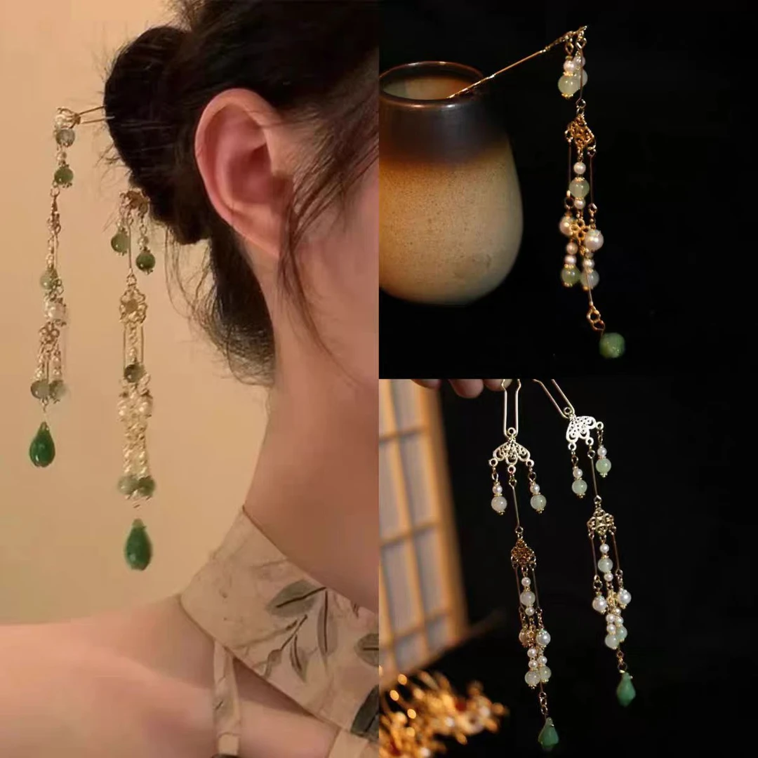 【云鬓花颜阁合金发钗】 素心（孤品）新中式手工古风汉服发饰B98