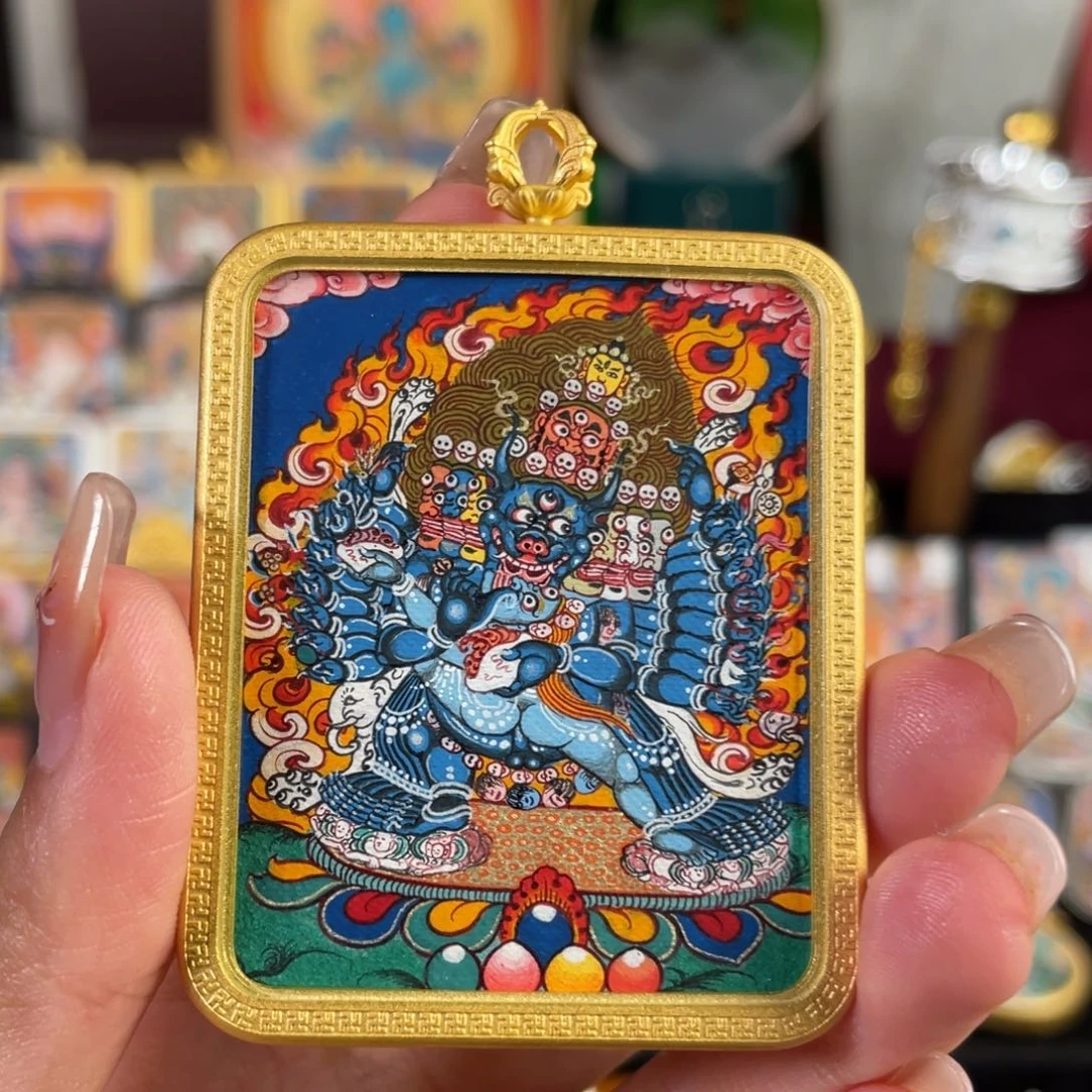 装裱画今***睡小鱼热贡手绘艺术