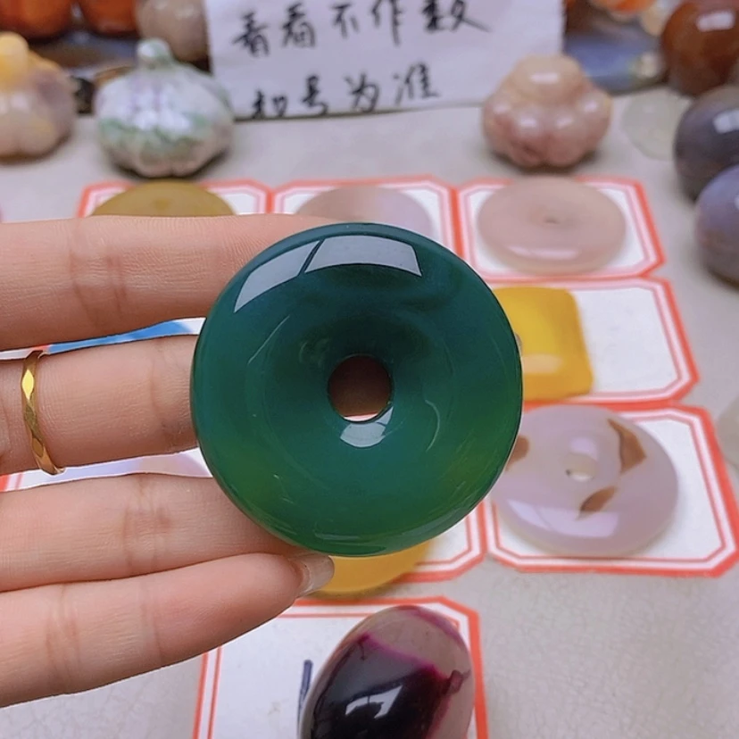 【闪购商品】未镶嵌玛瑙/玉髓珠宝半成品深**蓝