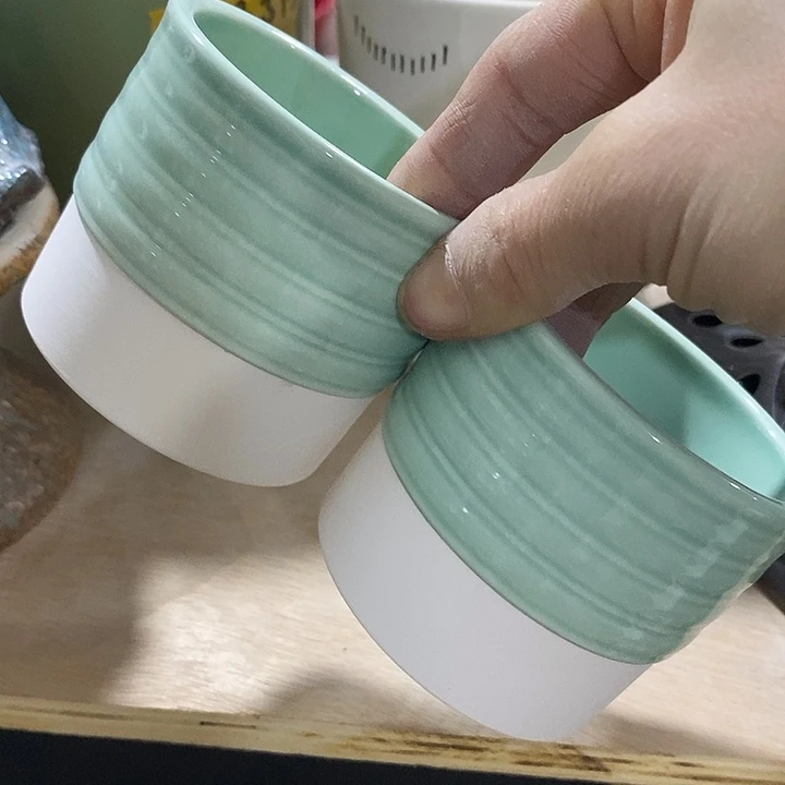 陶盆有孔 瑕疵针孔漏釉介意勿拍外高 6.5外口7