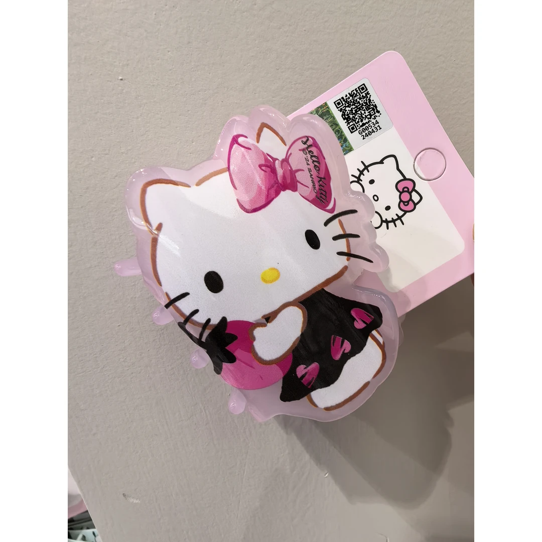 B344粉色蝴蝶结KT猫咪抓夹