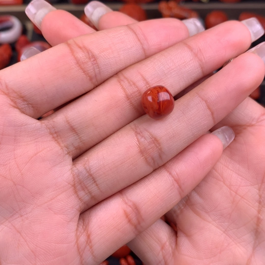 昆***郝南红玛瑙未镶嵌火焰纹老型10