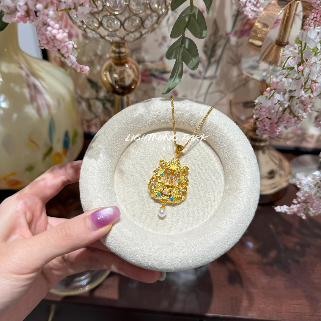 铜合金吊坠  镀K金LIGHTNINGPARK【惊喜盒子】新中式X-53